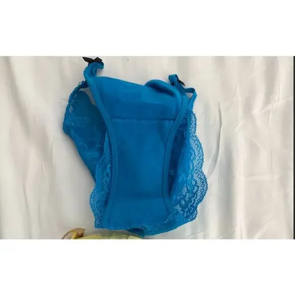 NWOT VS PINK Lace Back String Bikini Party 86 Animal Blue XS 2011 - Picture 3 of 4